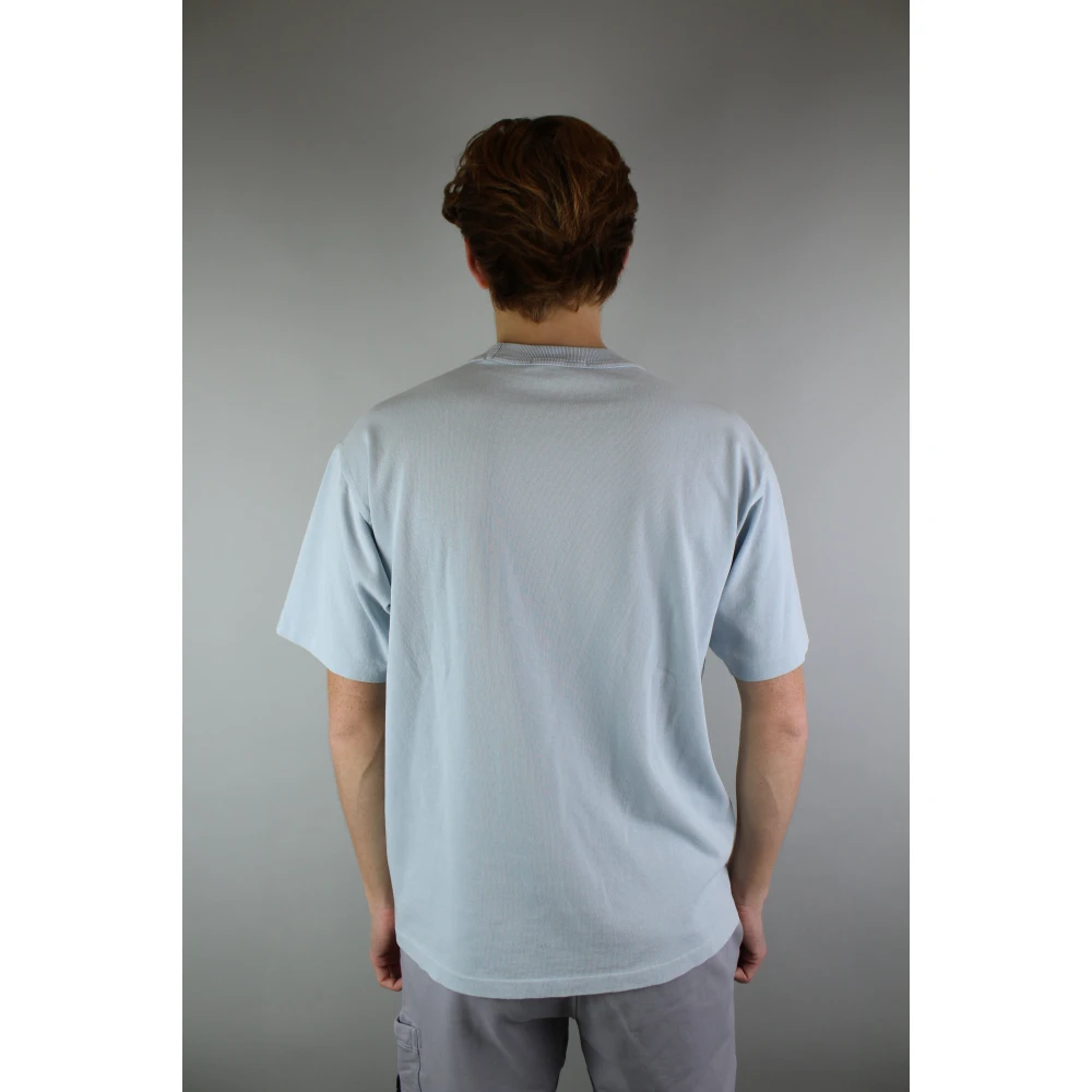 Stone Island Hemelsblauwe Gebonden T-shirt Blue Heren