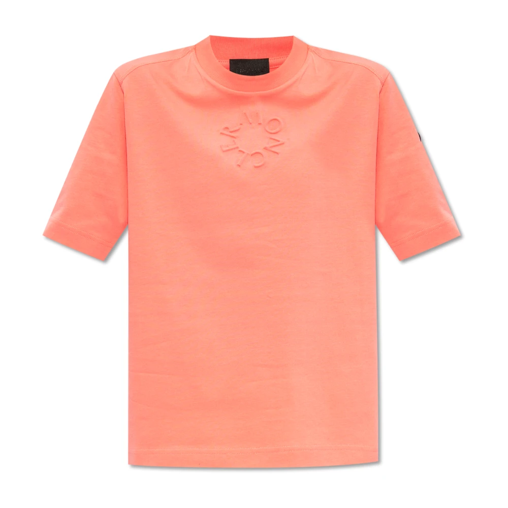 Moncler Bomull T-shirt Pink, Dam