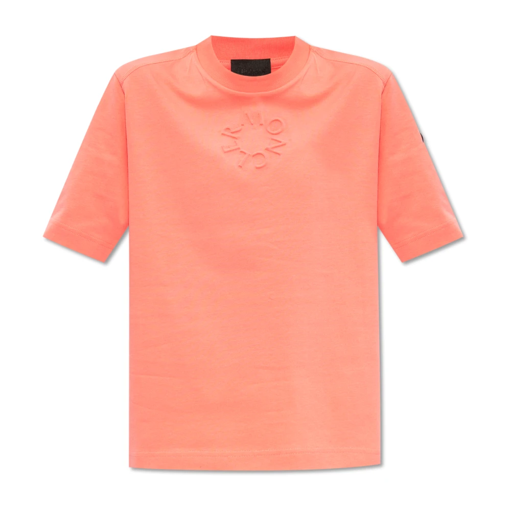 Moncler Katoenen T-shirt Pink Dames