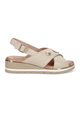 Beige Lädersandal