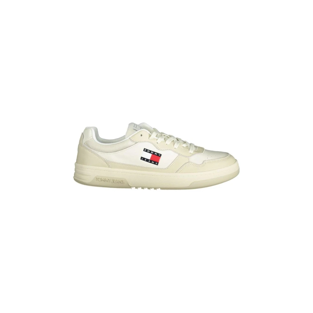 Tommy Hilfiger Men's Beige Sneakers, 9 Uk, Modern Polyester Sneaker