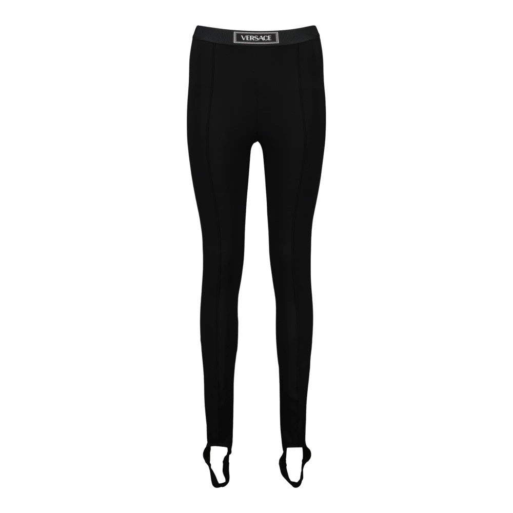 Versace Svarta '90-talsstil leggings Black, Dam