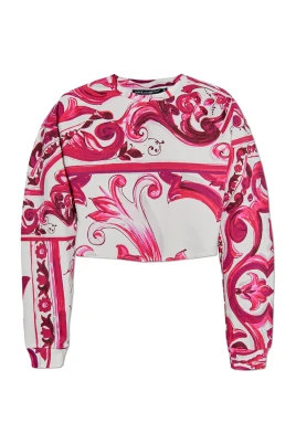 Kort T-shirt med Majolica mönster