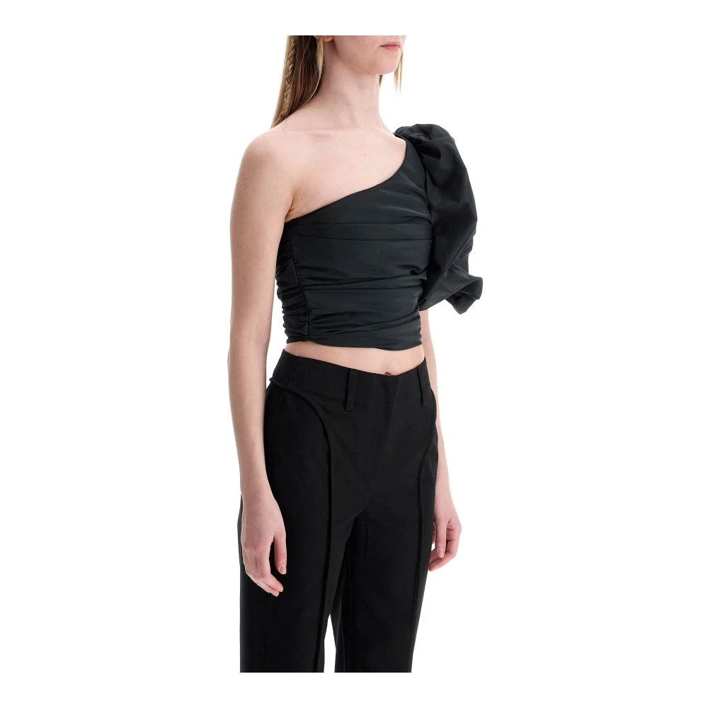 pinko Elegante Zwarte Off Shoulder Top Black Dames