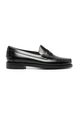 black-leather-penny-slot-shoes