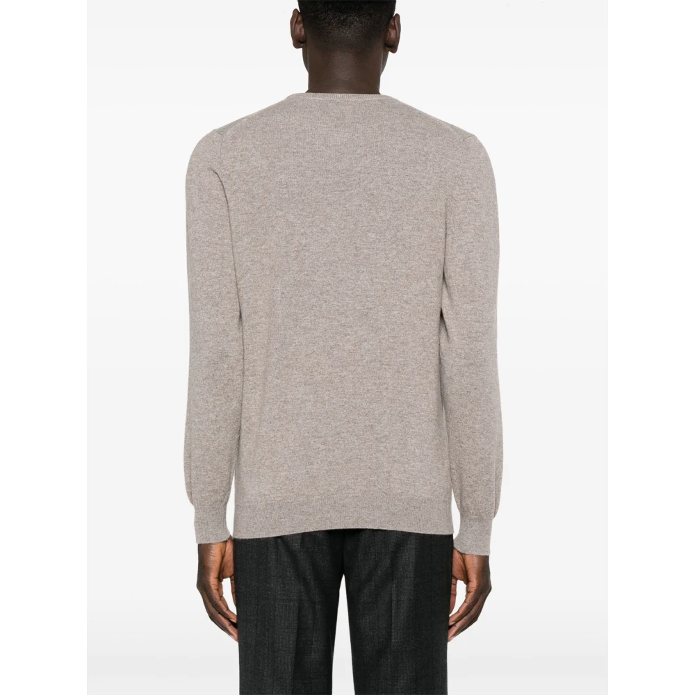 Fedeli Luxe Cashmere Crew-Neck Gebreide kleding Beige Heren