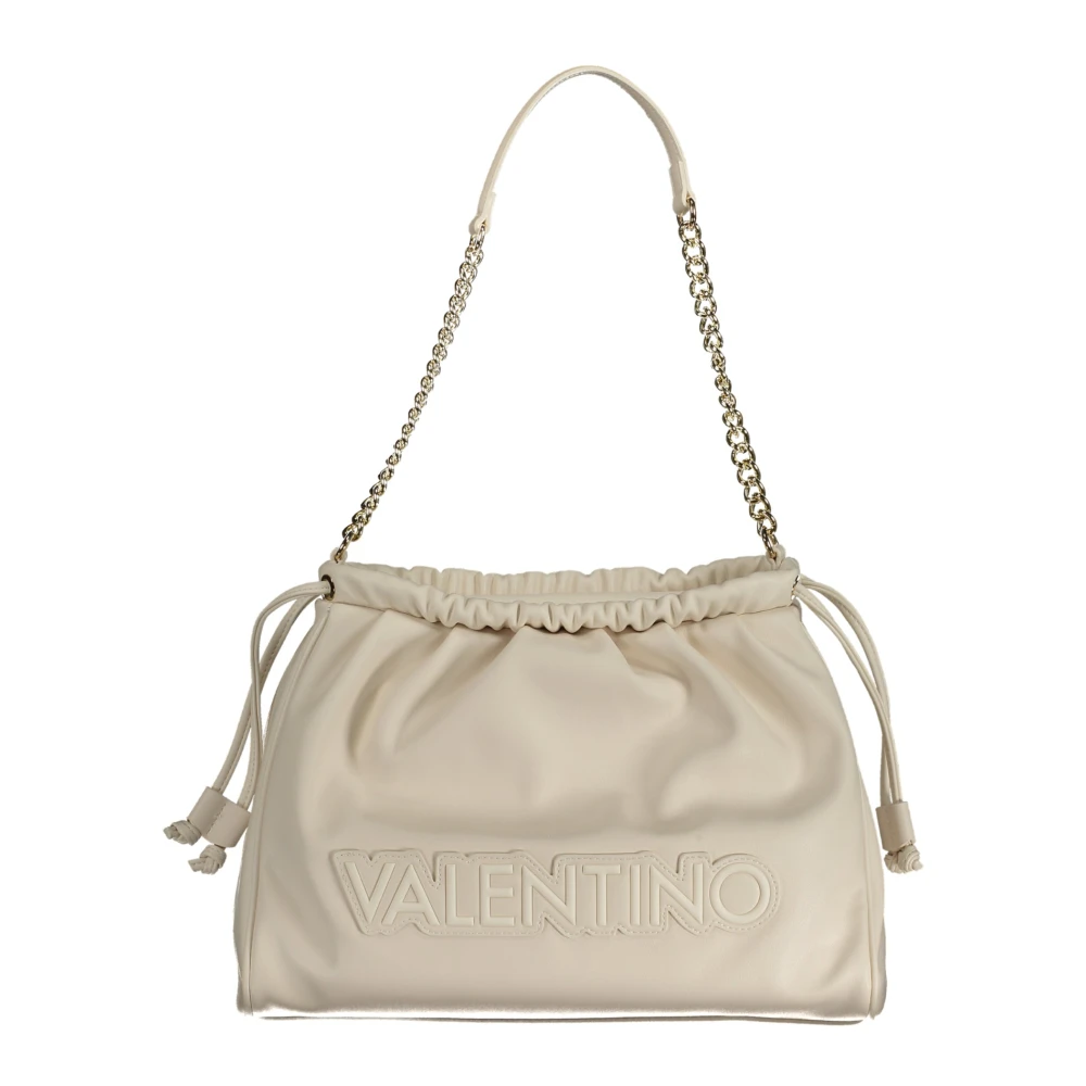 Valentino by Mario Valentino Beige Handtas met Ketting Schouderband Beige Dames