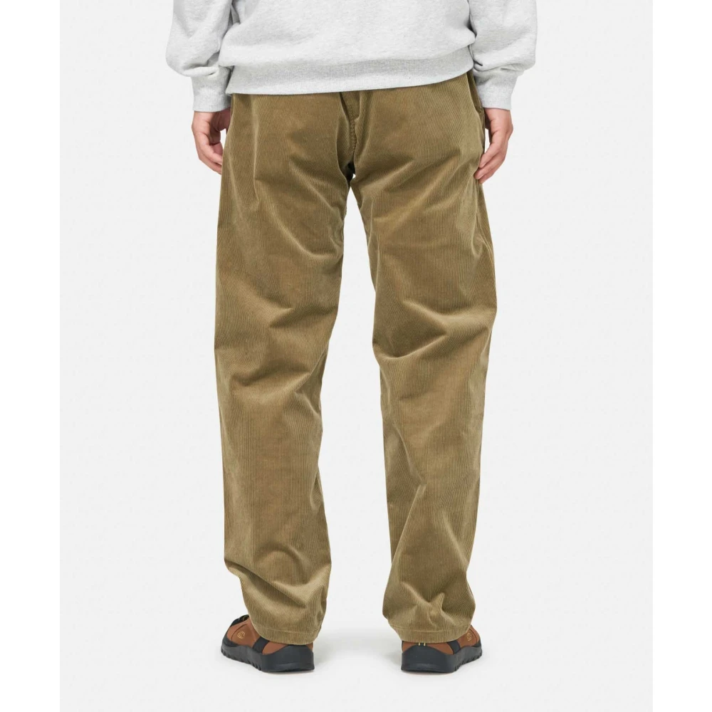 Gramicci Corduroy broek met strikceintuur Green Heren