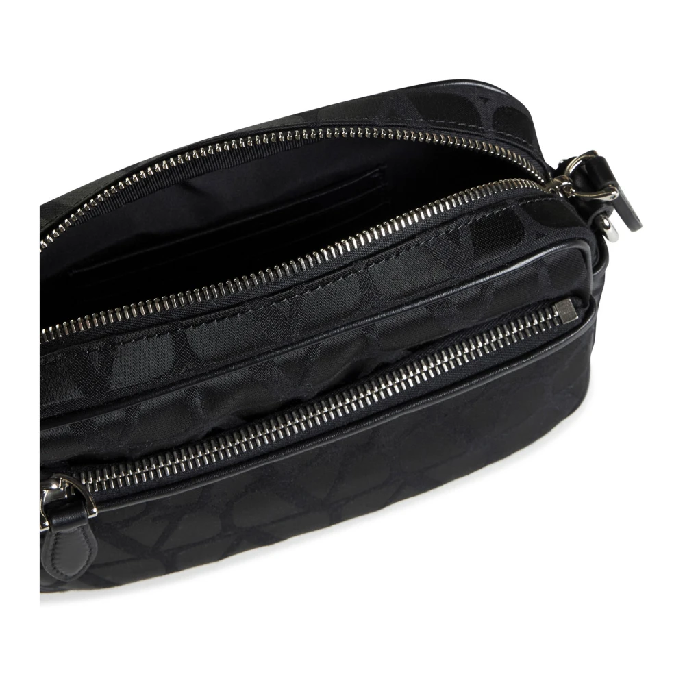 Valentino Garavani Zwarte Crossbody Tas Toile Iconographe Black Heren