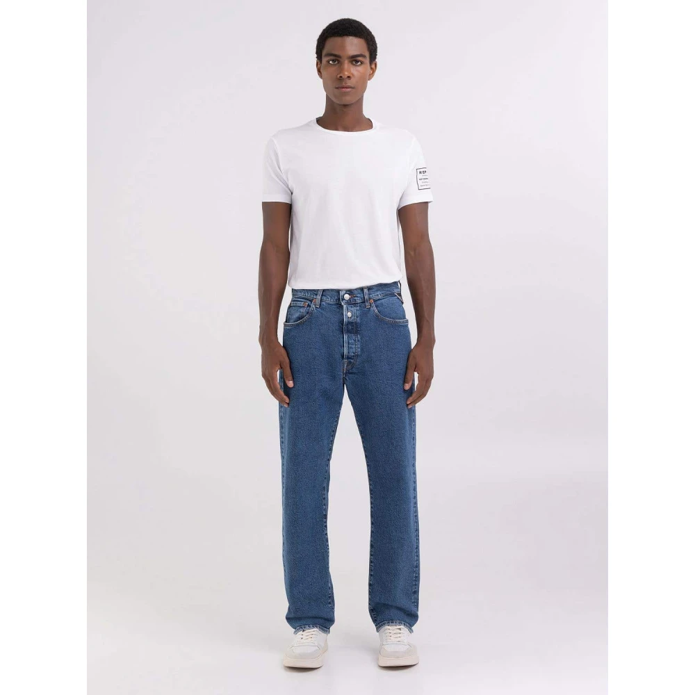 Replay Straight Fit Jeans Blue Heren