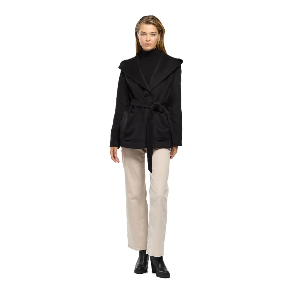 Hollies Elegante Herfstjas met Luxueus Gevoel Black Dames