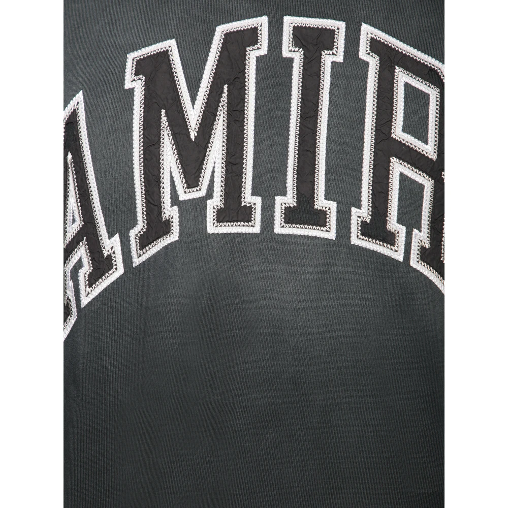 Amiri Zwarte T-shirt met geprägtes logo Black Heren