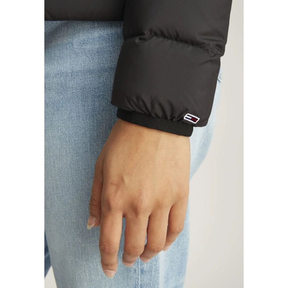 Tommy Hilfiger Zwarte Opstaande Kraag Donsjas Black Dames