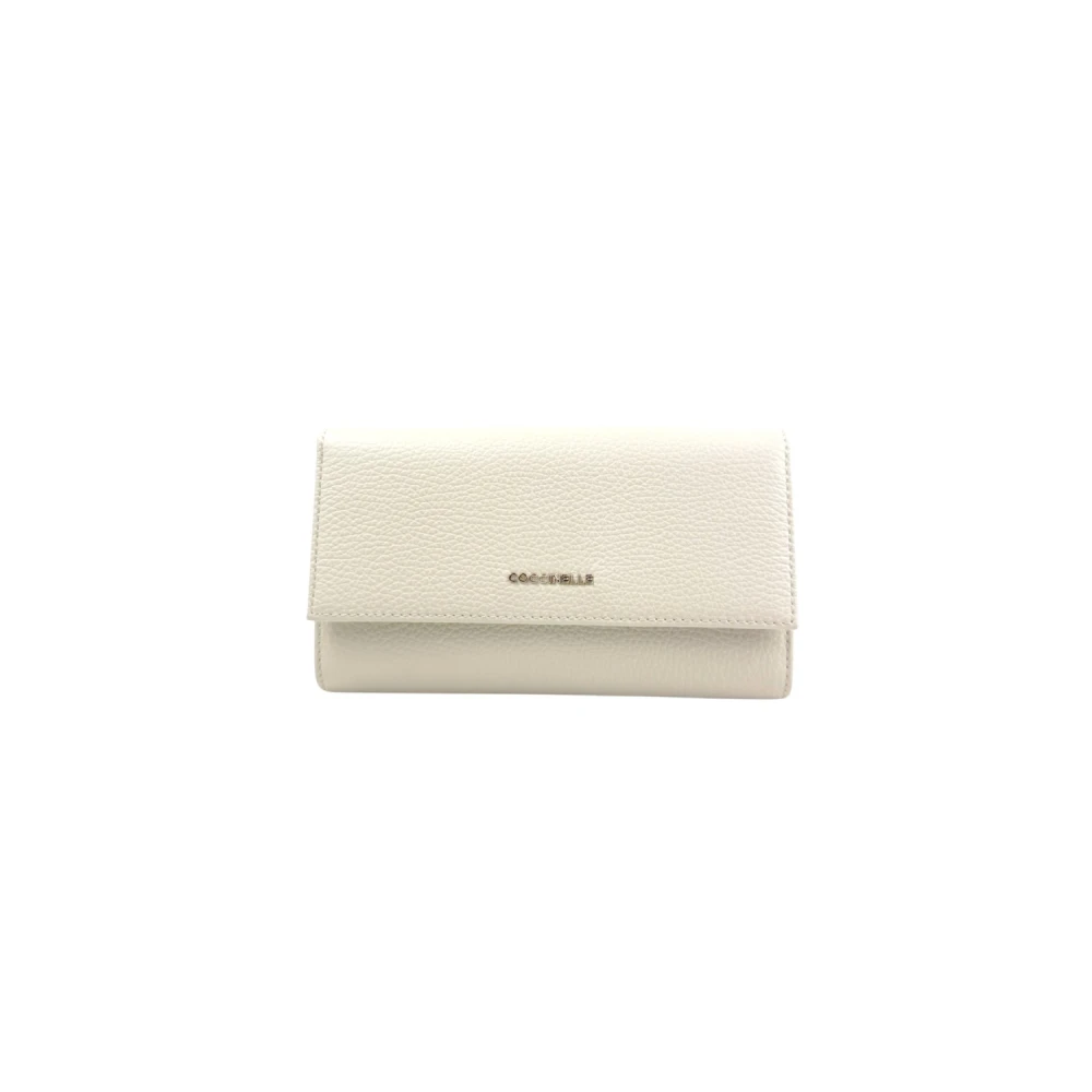 Coccinelle Beige Wallets & Cardholders, Female, One Size, Metallic Soft Portafoglio Doppio