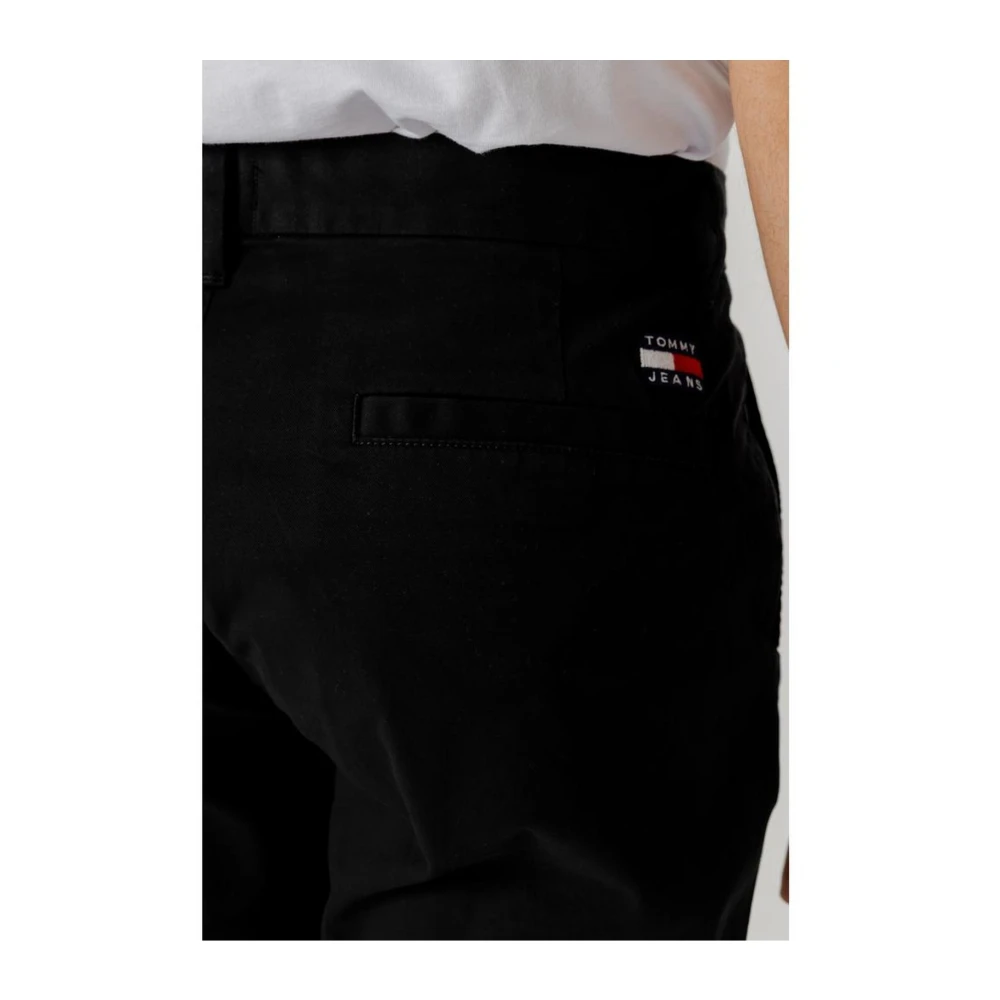 Tommy Jeans Katoenen Tapered Broek Lente Zomer Collectie Black Heren