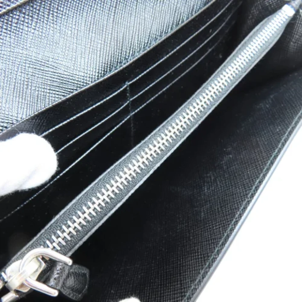 Prada Vintage Pre-owned Leather wallets Black Dames