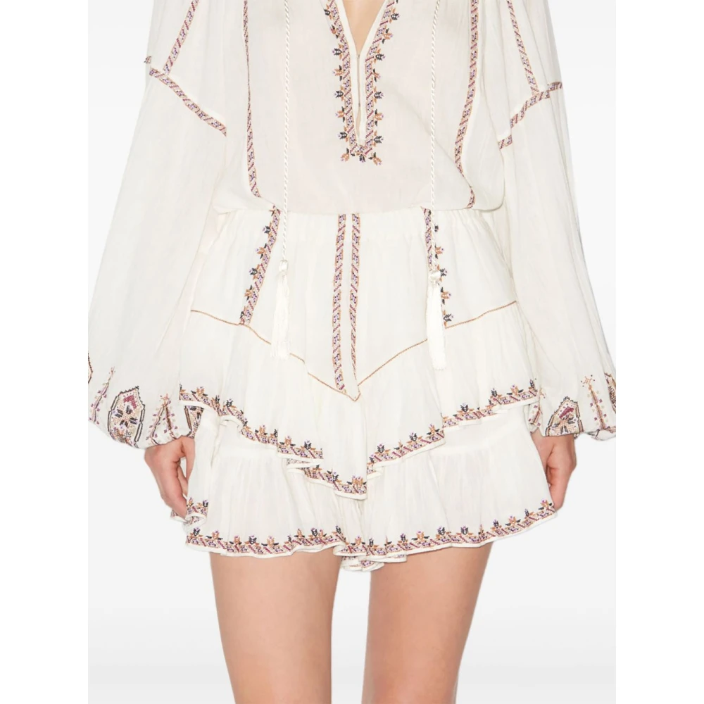Isabel Marant Étoile Denim shorts met een moderne twist White Dames