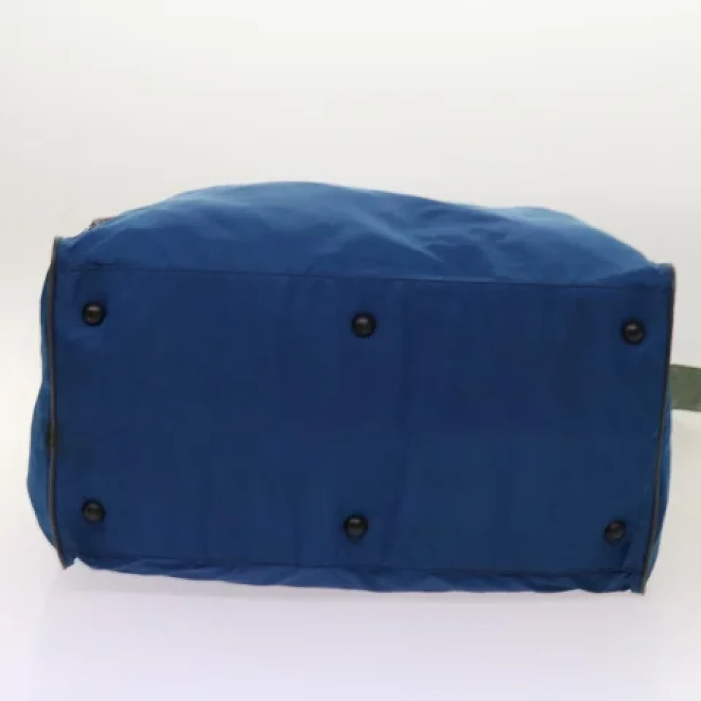 Prada Vintage Pre-owned Nylon travel-bags Blue Dames