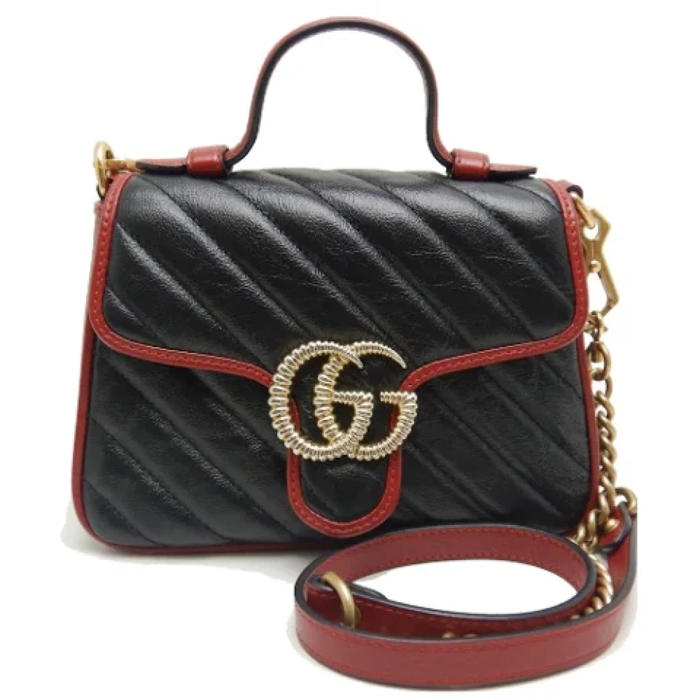 Gucci Vintage Pre-owned Leather handbags Black Dames