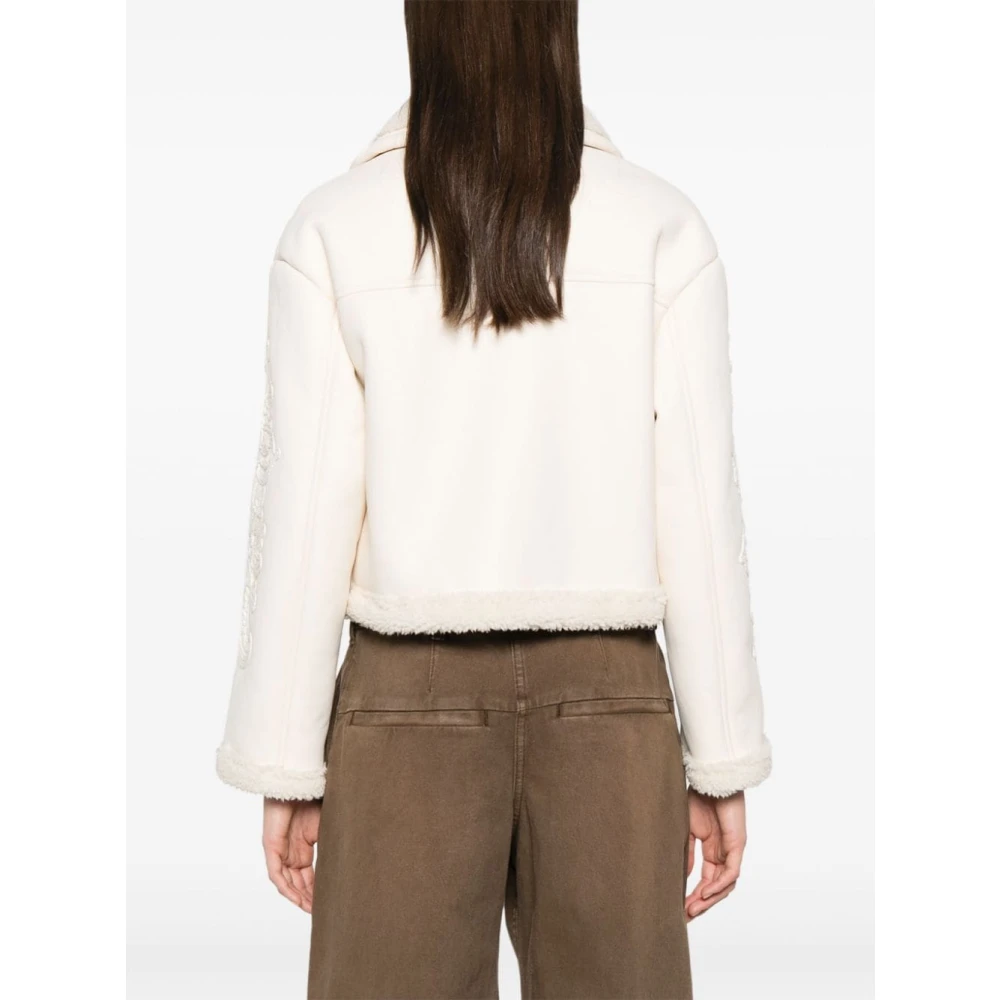 Ermanno Scervino Witte Jassen met Bloemenborduursel White Dames