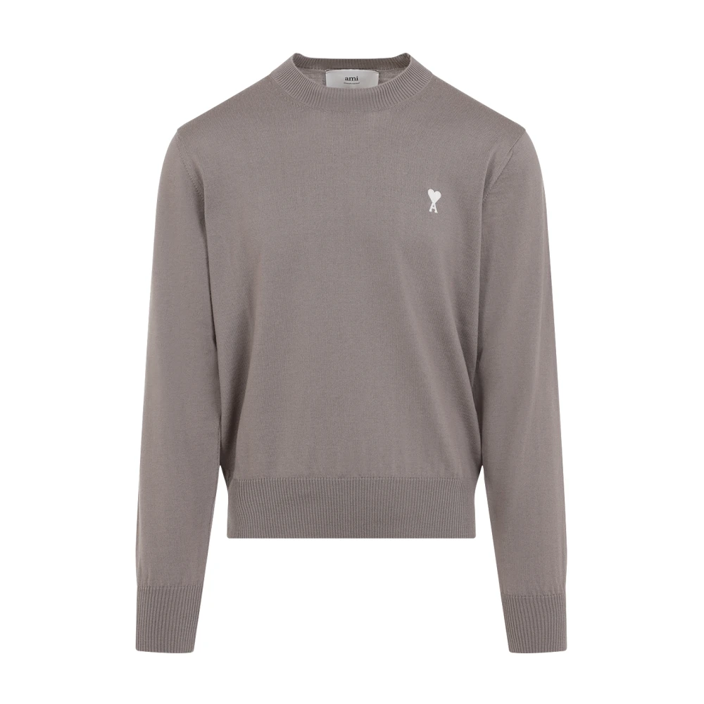 Ami Paris Elegante Grijze Trui Gray Heren