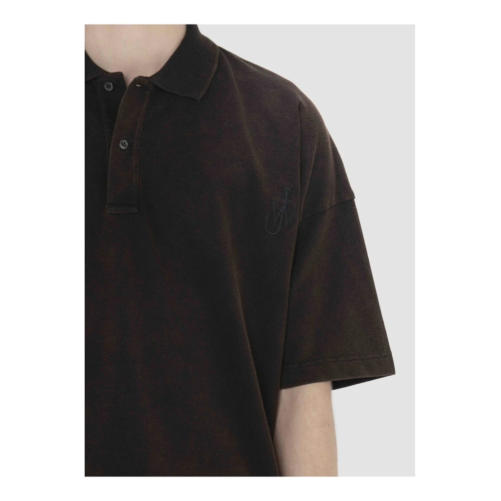 JW Anderson Anker Polo Shirt Brown Heren