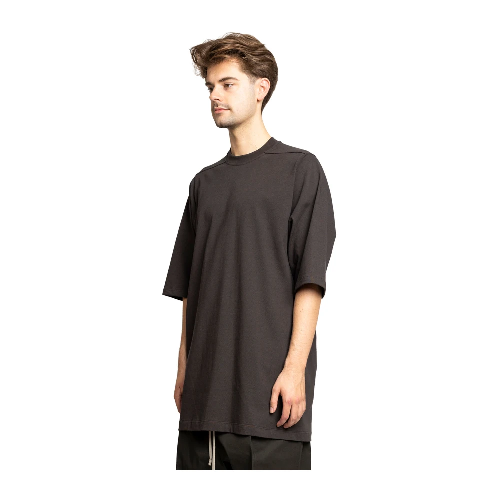 Rick Owens Donker Stof Oversized T-Shirt Black Heren