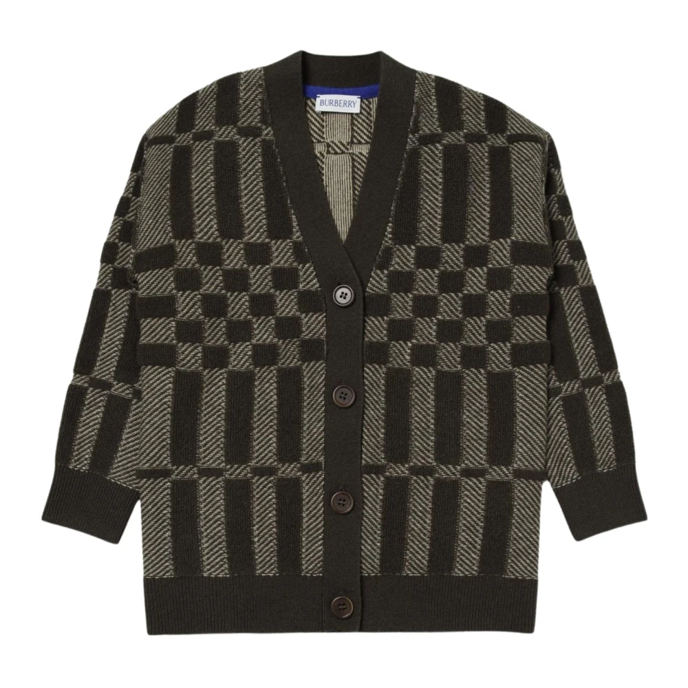 Burberry Grön Rutig Barn Cardigan Tröja Green, Flicka