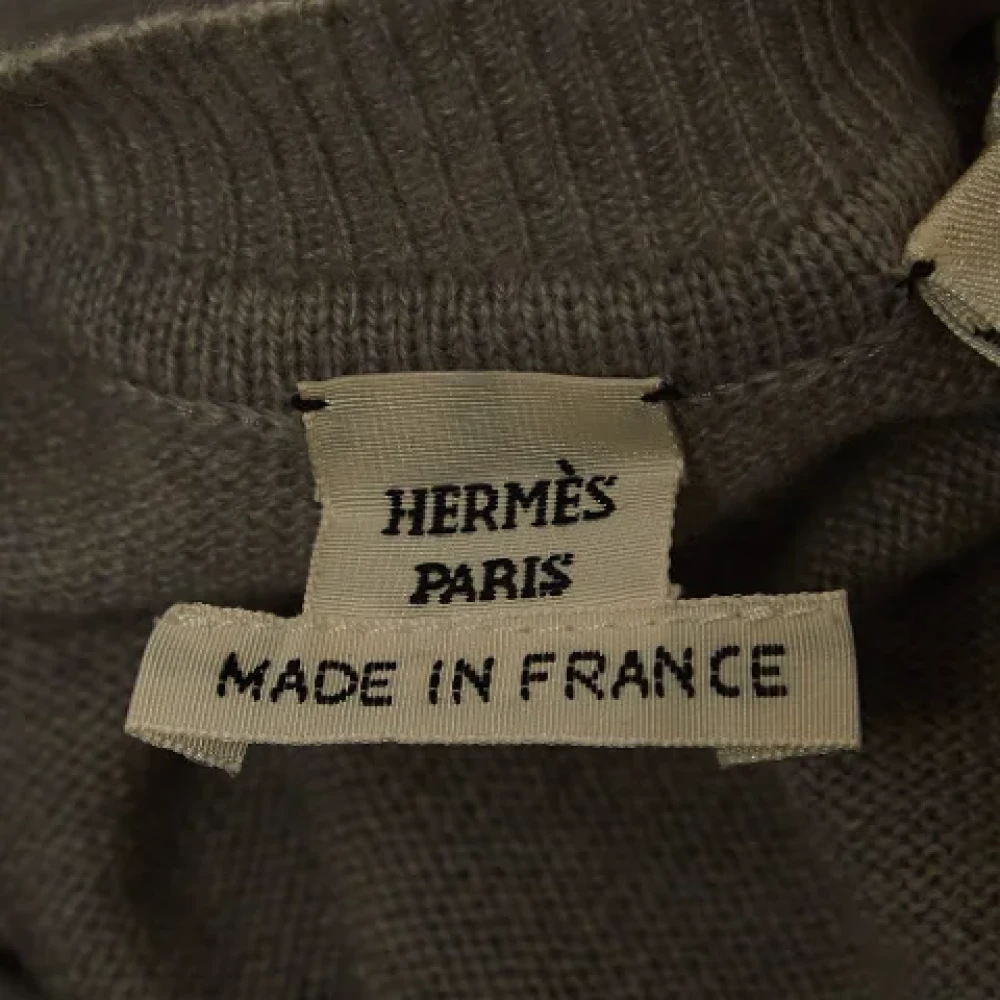 Hermès Vintage Pre-owned Cashmere tops Gray Dames