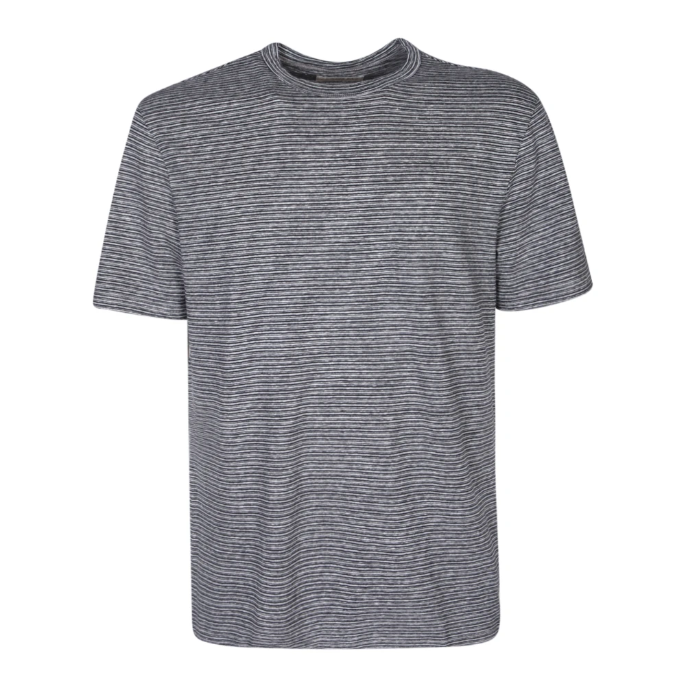 Officine Générale Beige Gestreept T-shirt Gray Heren