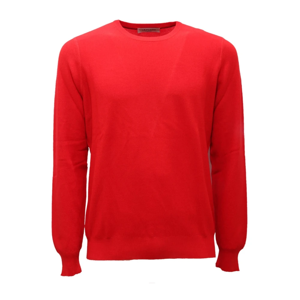 La Fileria Homme Rouge Pulls, Taille: Xl Pull Tricot Col Rond