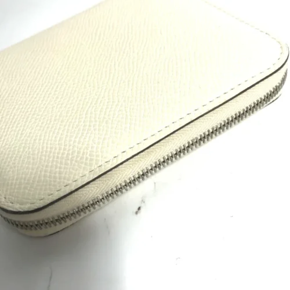 Hermès Vintage Pre-owned Leather wallets White Dames
