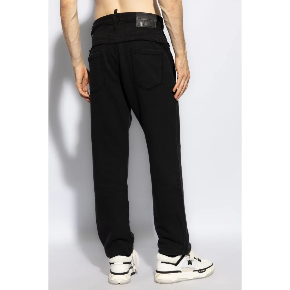 Dsquared2 Sweatpants gemaakt van gecombineerde materialen Black Heren