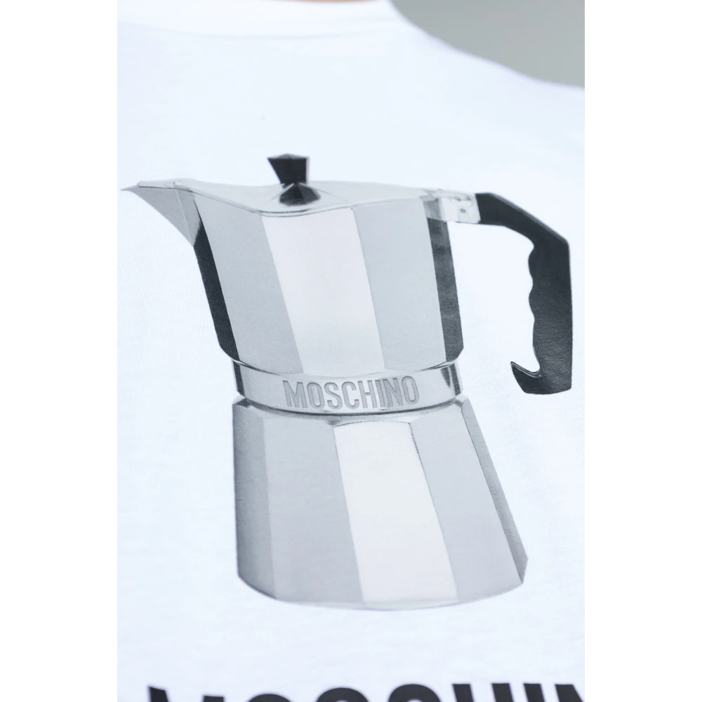 Moschino T-shirt met print White Heren