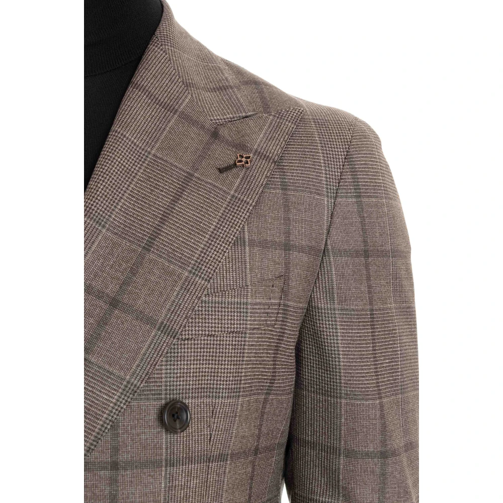 Tagliatore Dubbelbreasted wollen jurk Vesuvio-stijl Gray Heren