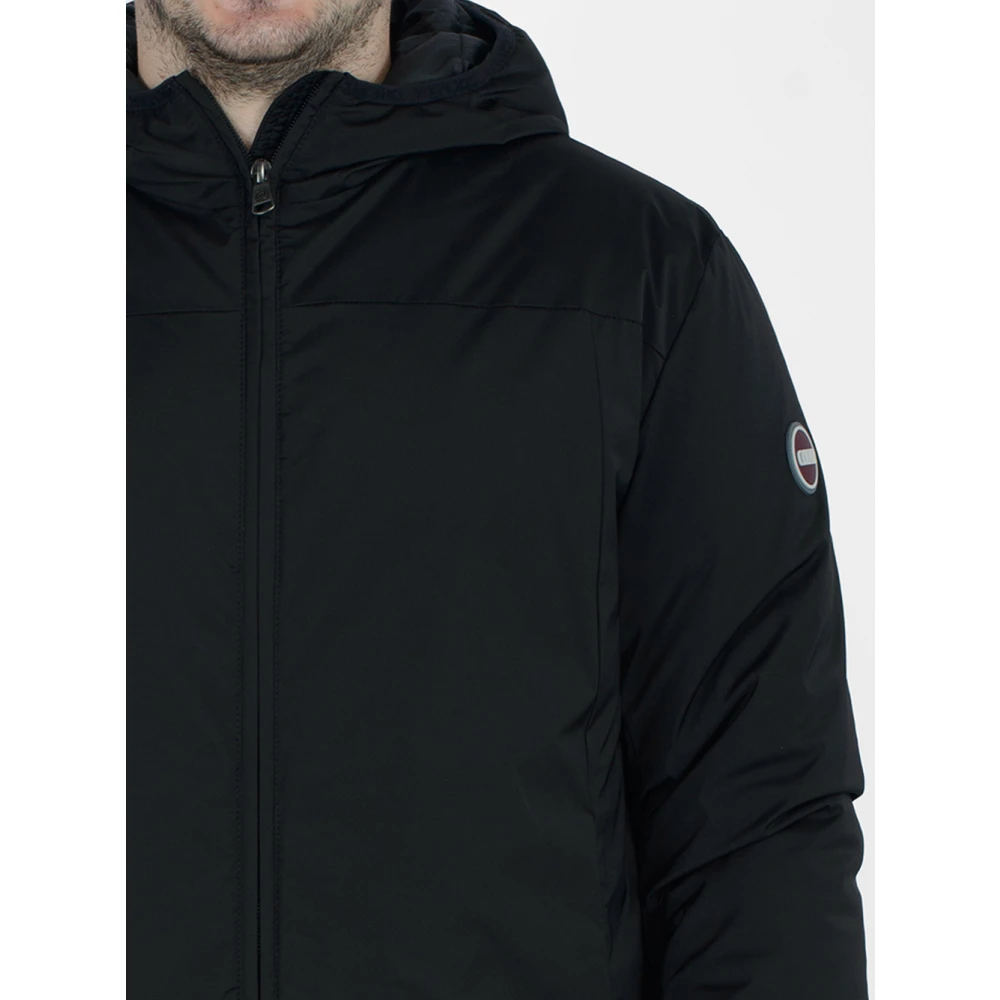 Colmar Zwarte Hooded Mid-Length Jas Black Heren