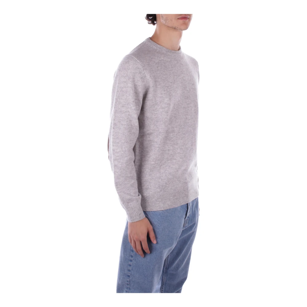 Barbour Logo Detail Patch Sweaters Gray Heren