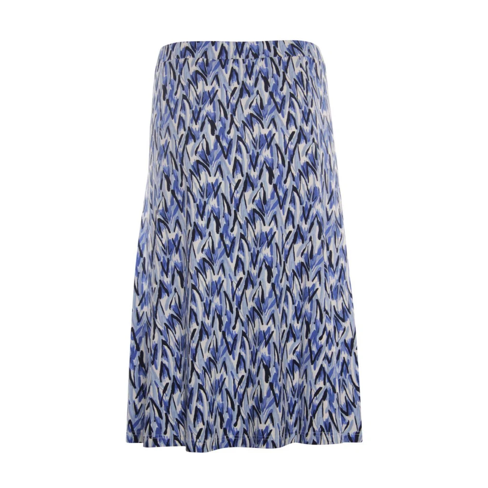 Roberto sarto Wijd Multicolor Rok Sketch Blue Dames