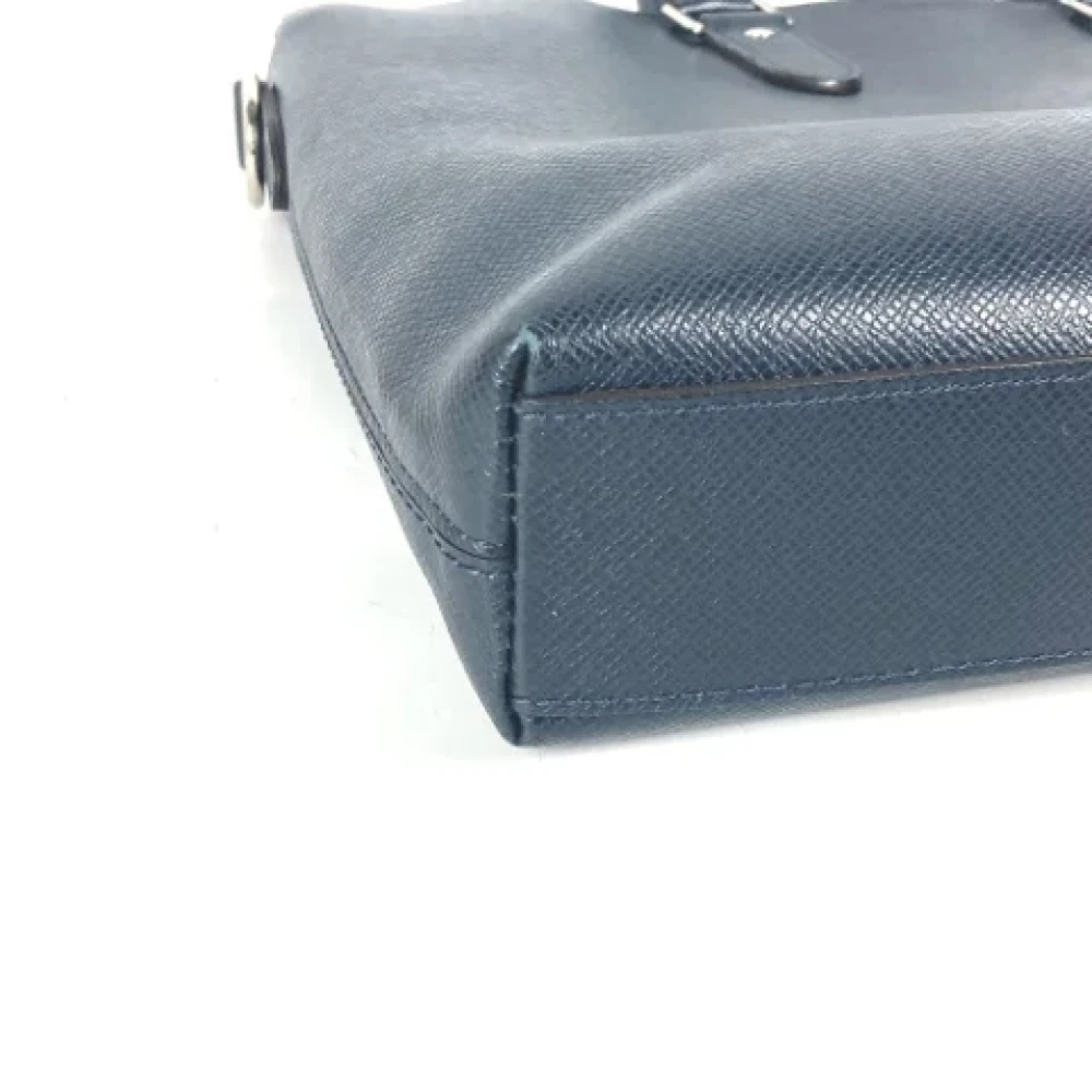 Louis Vuitton Vintage Pre-owned Leather briefcases Blue Dames