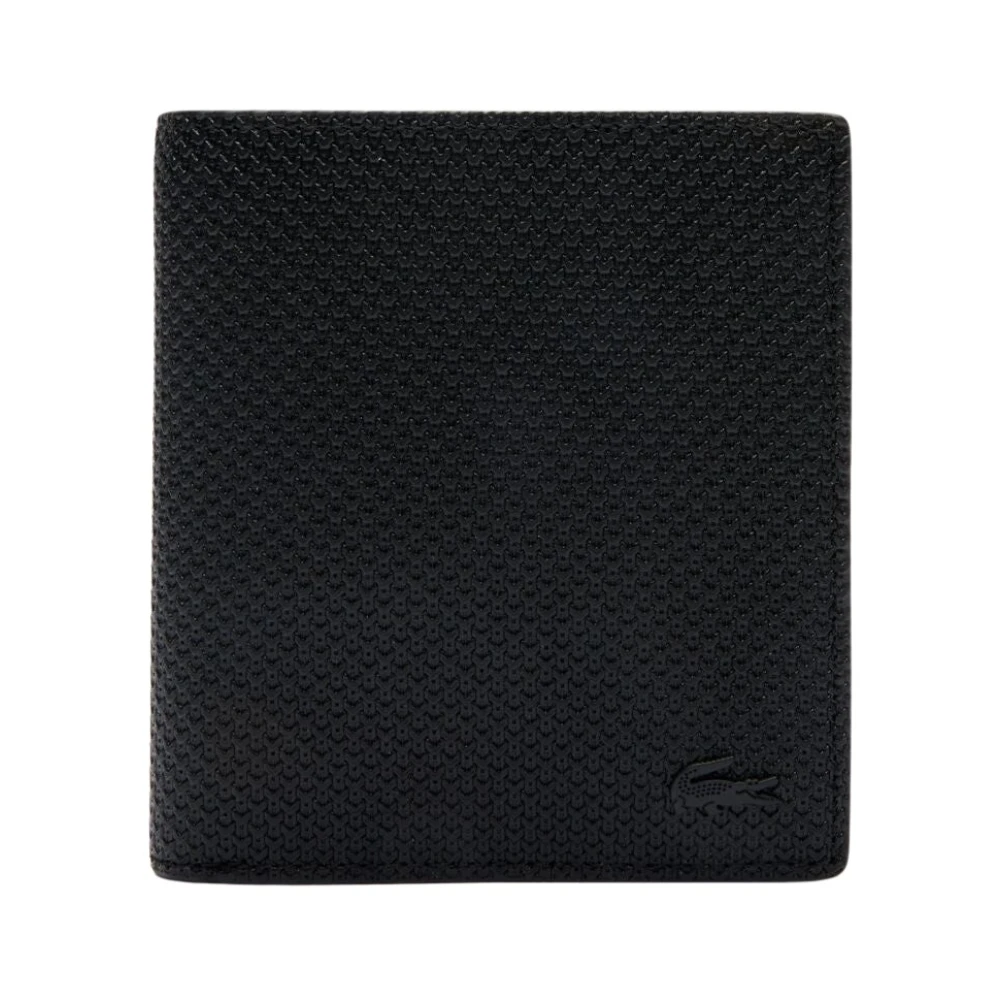 Lacoste Men's Black Leather Cardholder Chantaco - Wallets & Cardholders - One Size - Accessories