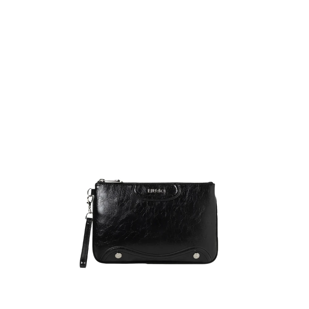 Liu Jo Zwarte Synthetische Clutch Tas Black Dames