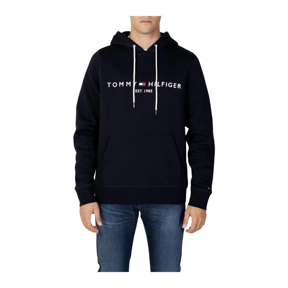 Tommy Hilfiger Logo Hoody Sweatshirt In Dark Blue - Male - Hoodies - Blue - Xs - Sweatshirts & Hoodies - Image 5