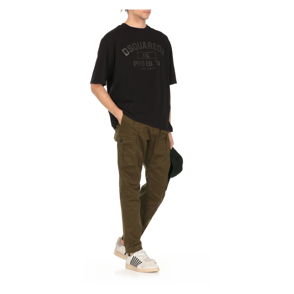Dsquared2 Groene Katoenen Cargo Broek Green Heren