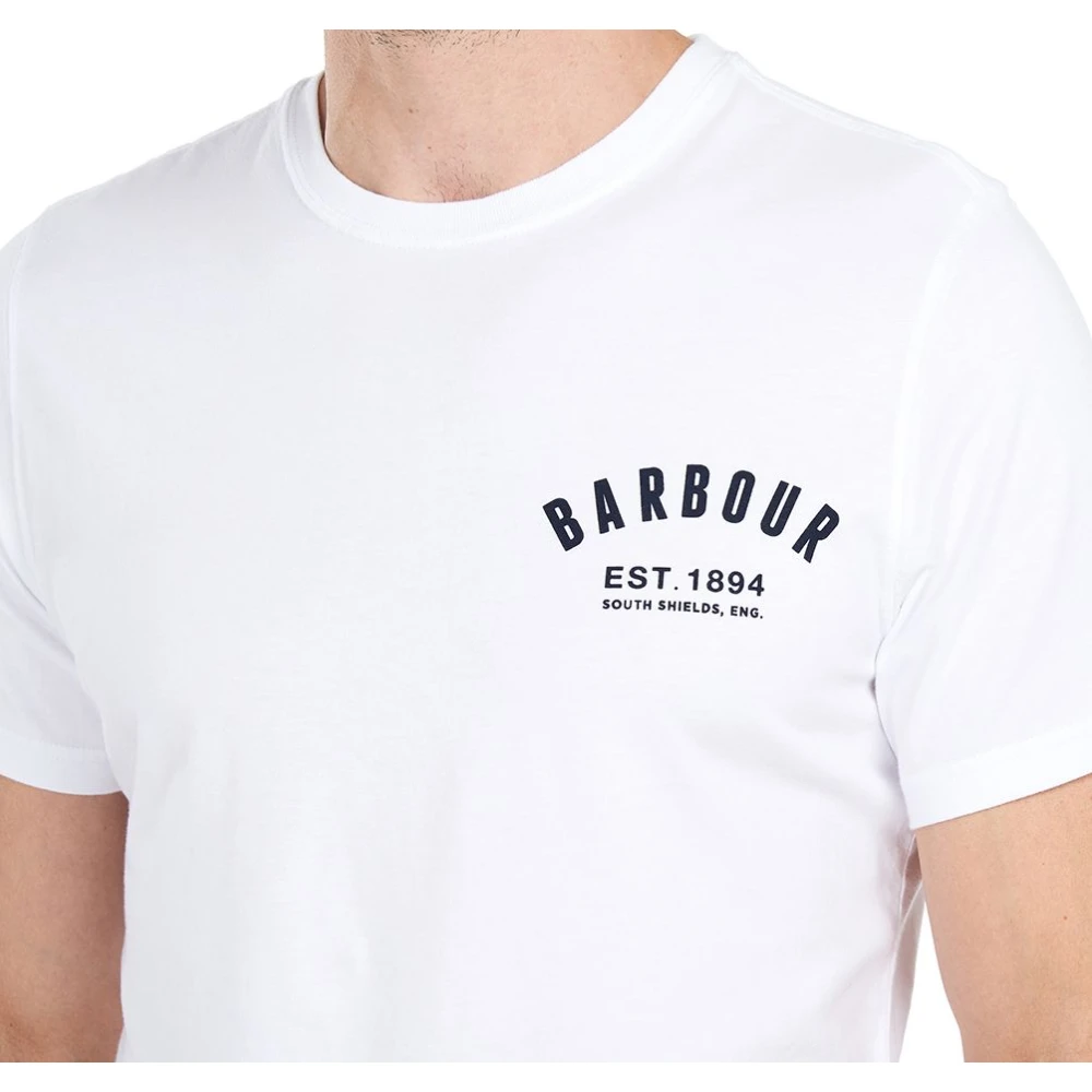 Barbour Vintage Logo T-Shirt Tee White Heren