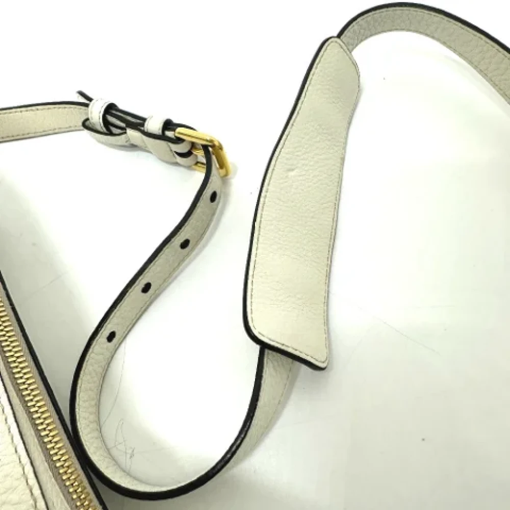 Prada Vintage Pre-owned Leather prada-bags White Dames