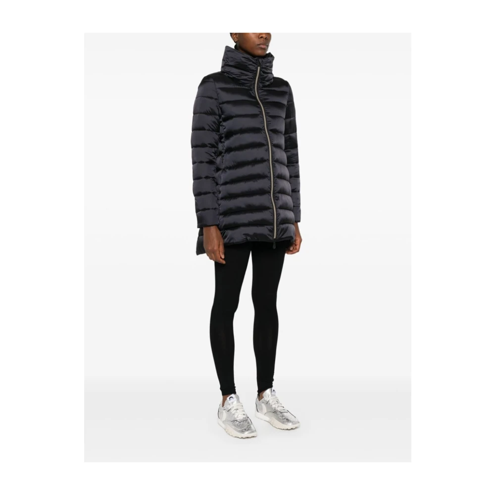 Save The Duck Nylon Puffer Jacket Black Dames