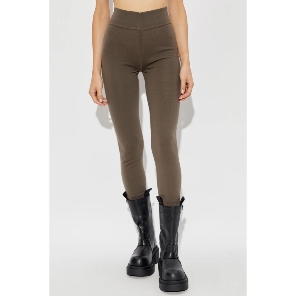 Rick Owens Wollen Leggings Brown Dames