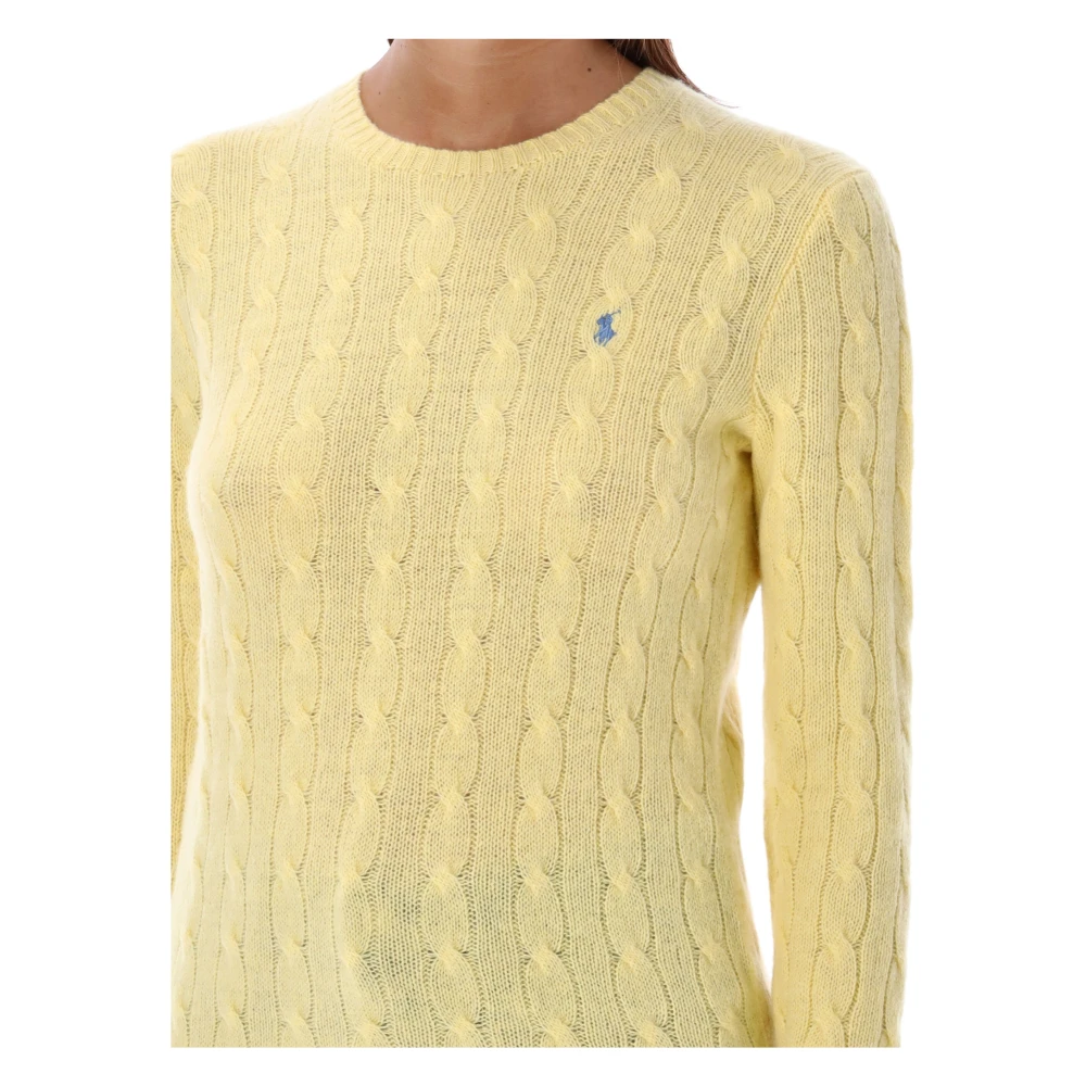 Ralph Lauren Julianna Kabel Gebreide Trui Yellow Dames