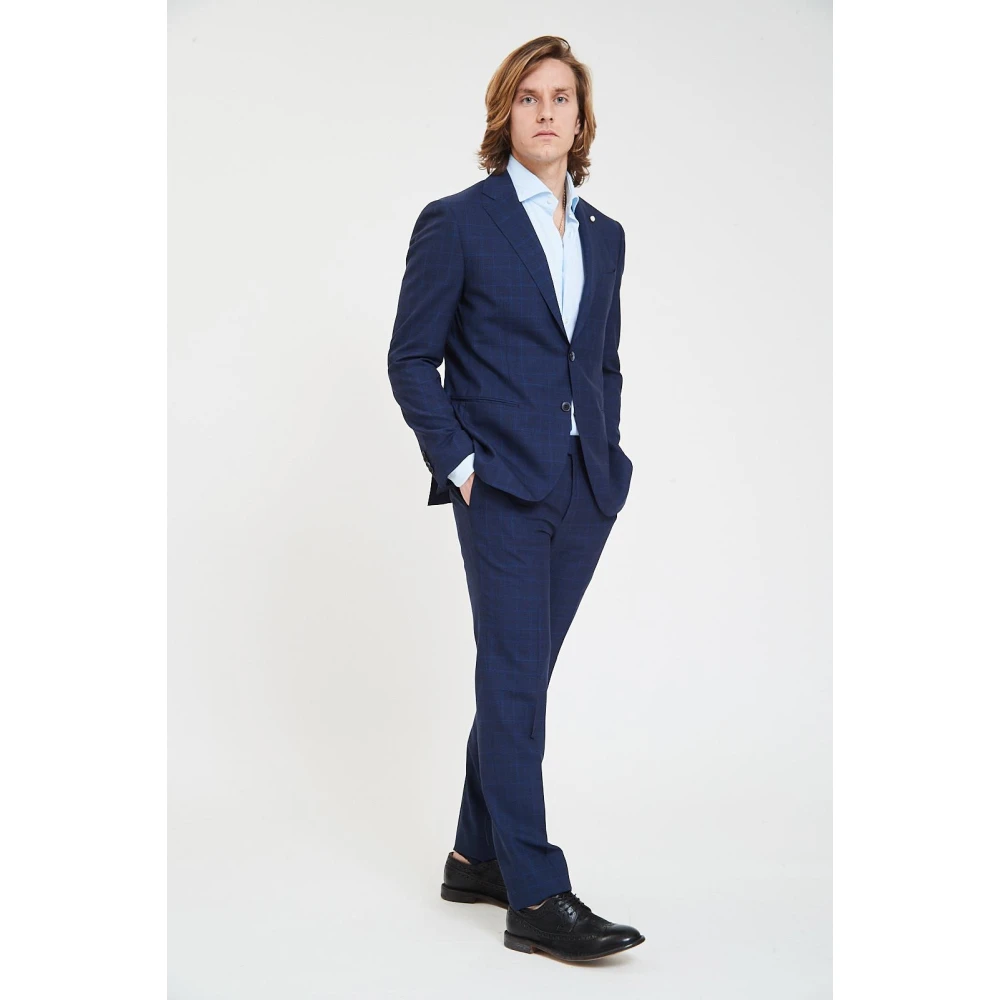 Luigi Bianchi Mantova Elegante Jurk Blue Heren