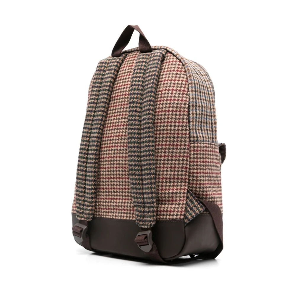 MC2 Saint Barth Pied de Poule Print Bruine Rugzak Brown Heren
